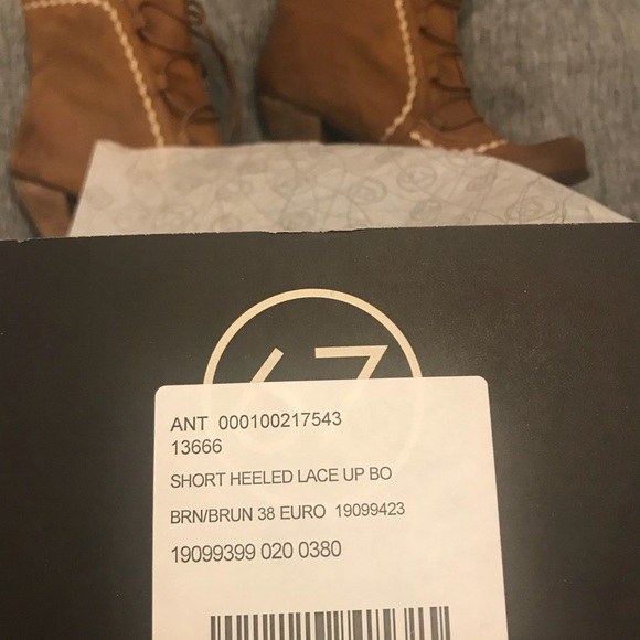 Sixty Seven lace up leather booties size 38 - Picture 7 of 8